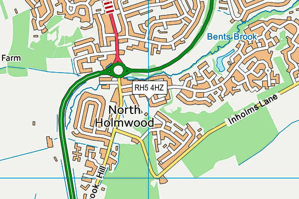 RH5 4HZ map - OS VectorMap District (Ordnance Survey)