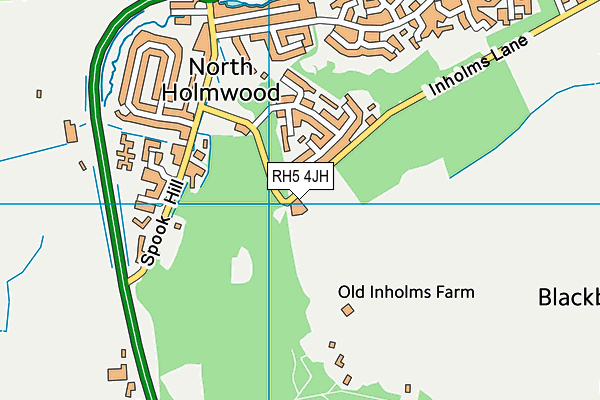 RH5 4JH map - OS VectorMap District (Ordnance Survey)