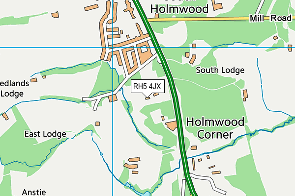 RH5 4JX map - OS VectorMap District (Ordnance Survey)