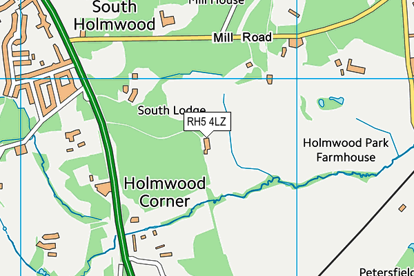 RH5 4LZ map - OS VectorMap District (Ordnance Survey)