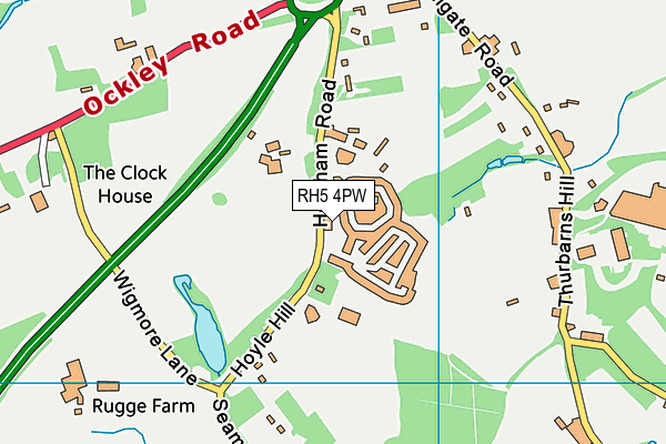 RH5 4PW map - OS VectorMap District (Ordnance Survey)