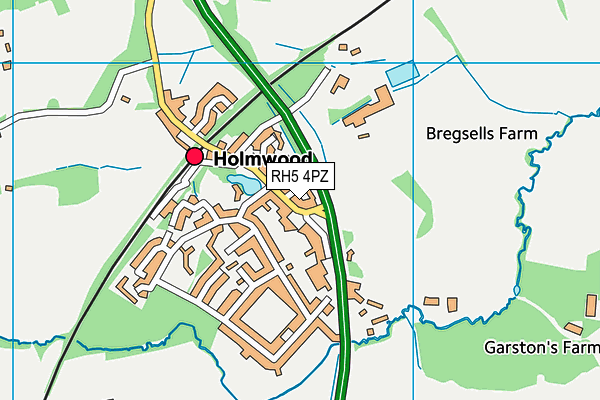 RH5 4PZ map - OS VectorMap District (Ordnance Survey)