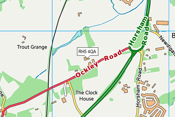 RH5 4QA map - OS VectorMap District (Ordnance Survey)