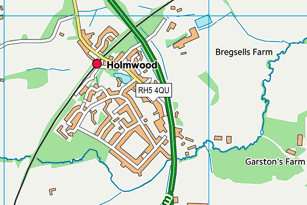 RH5 4QU map - OS VectorMap District (Ordnance Survey)