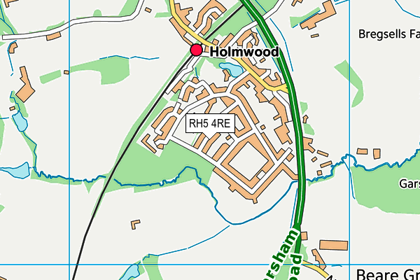 RH5 4RE map - OS VectorMap District (Ordnance Survey)