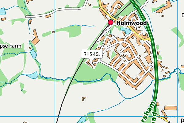 RH5 4SJ map - OS VectorMap District (Ordnance Survey)