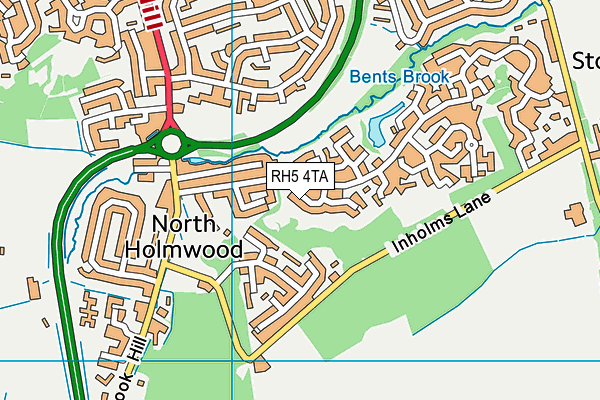 RH5 4TA map - OS VectorMap District (Ordnance Survey)