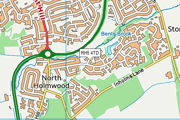 RH5 4TD map - OS VectorMap District (Ordnance Survey)