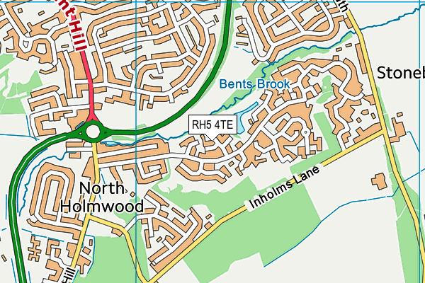 RH5 4TE map - OS VectorMap District (Ordnance Survey)