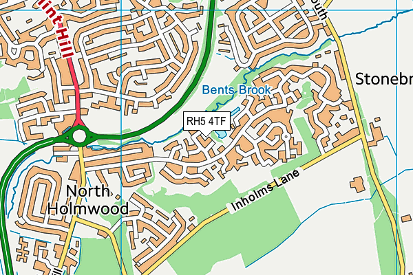 RH5 4TF map - OS VectorMap District (Ordnance Survey)