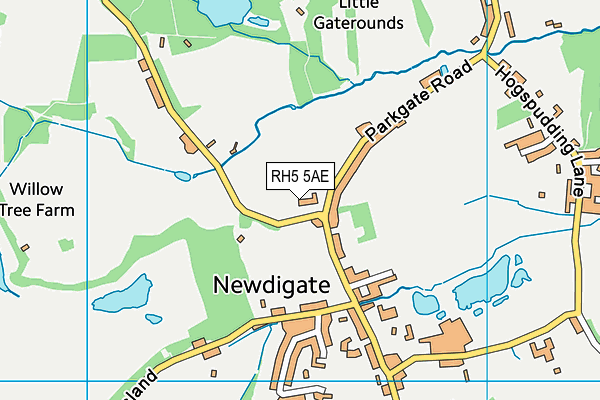 RH5 5AE map - OS VectorMap District (Ordnance Survey)