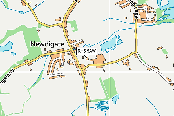 RH5 5AW map - OS VectorMap District (Ordnance Survey)