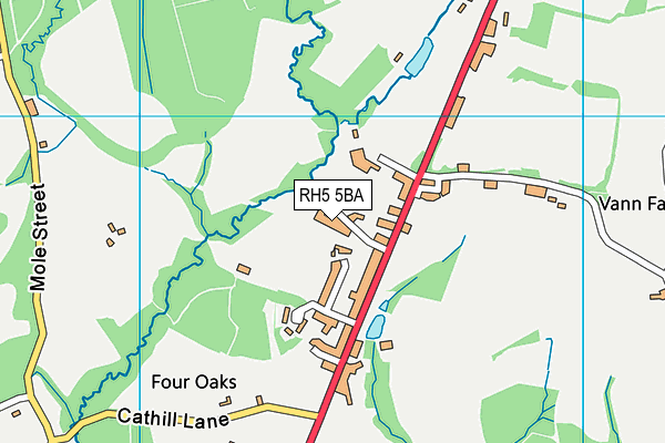 RH5 5BA map - OS VectorMap District (Ordnance Survey)