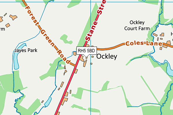 RH5 5BD map - OS VectorMap District (Ordnance Survey)