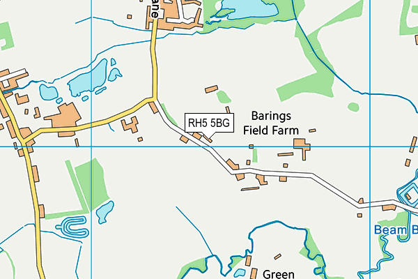 RH5 5BG map - OS VectorMap District (Ordnance Survey)