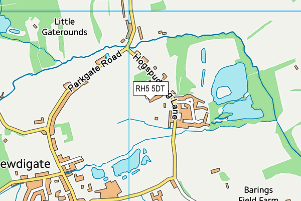 RH5 5DT map - OS VectorMap District (Ordnance Survey)