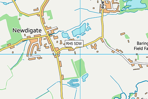 RH5 5DW map - OS VectorMap District (Ordnance Survey)