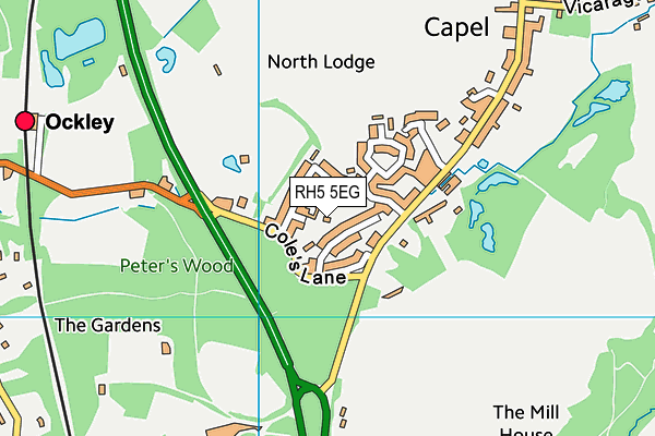 RH5 5EG map - OS VectorMap District (Ordnance Survey)