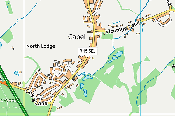 RH5 5EJ map - OS VectorMap District (Ordnance Survey)