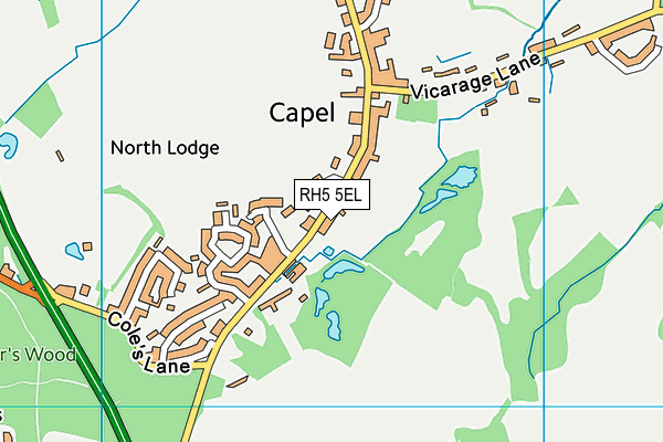 RH5 5EL map - OS VectorMap District (Ordnance Survey)