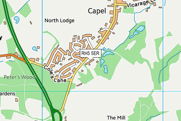 RH5 5ER map - OS VectorMap District (Ordnance Survey)