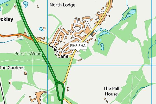 RH5 5HA map - OS VectorMap District (Ordnance Survey)