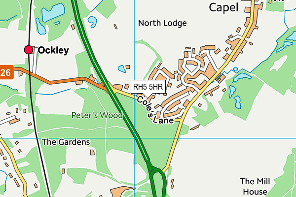 RH5 5HR map - OS VectorMap District (Ordnance Survey)