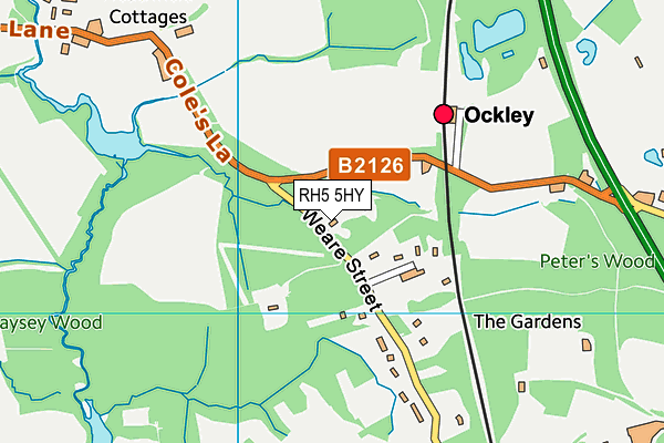 RH5 5HY map - OS VectorMap District (Ordnance Survey)