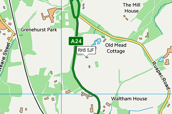 RH5 5JF map - OS VectorMap District (Ordnance Survey)