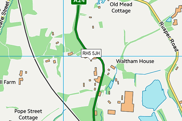 RH5 5JH map - OS VectorMap District (Ordnance Survey)