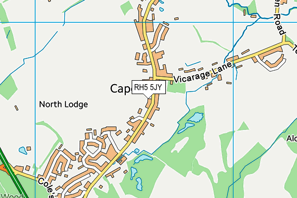 RH5 5JY map - OS VectorMap District (Ordnance Survey)