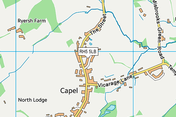 RH5 5LB map - OS VectorMap District (Ordnance Survey)