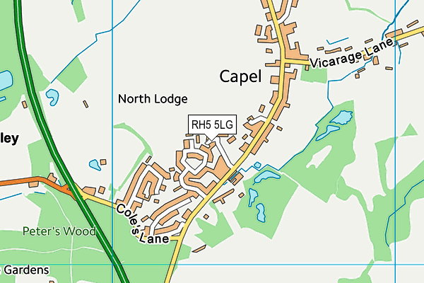 RH5 5LG map - OS VectorMap District (Ordnance Survey)