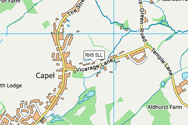 RH5 5LL map - OS VectorMap District (Ordnance Survey)