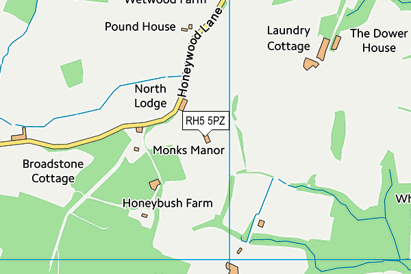 RH5 5PZ map - OS VectorMap District (Ordnance Survey)