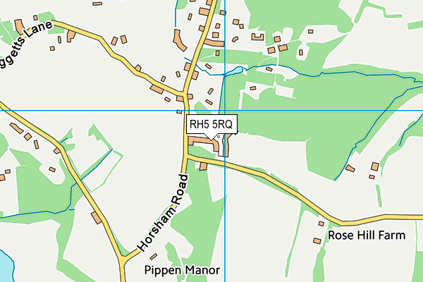RH5 5RQ map - OS VectorMap District (Ordnance Survey)
