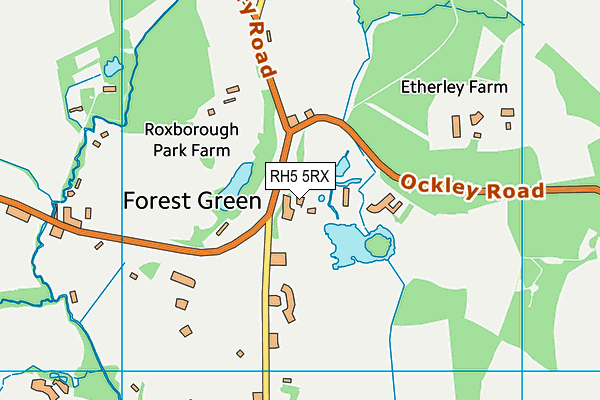 RH5 5RX map - OS VectorMap District (Ordnance Survey)