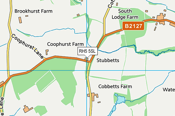 RH5 5SL map - OS VectorMap District (Ordnance Survey)