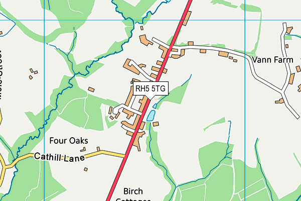 RH5 5TG map - OS VectorMap District (Ordnance Survey)