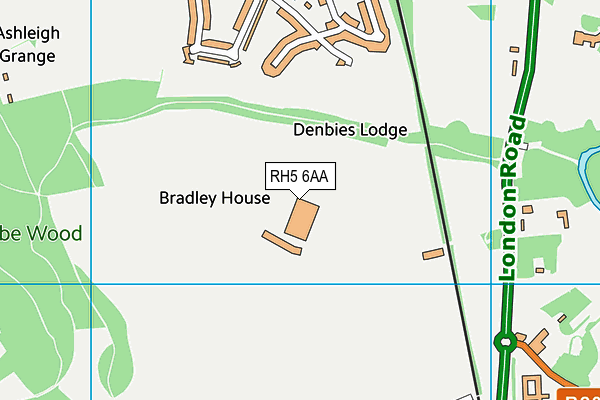 RH5 6AA map - OS VectorMap District (Ordnance Survey)