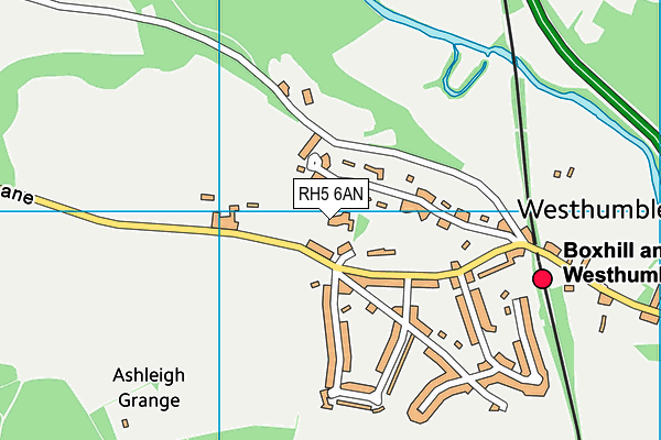 RH5 6AN map - OS VectorMap District (Ordnance Survey)