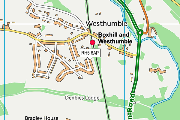 Map of WESTHUMBLE COMMUNITY ORCHARD CIC at district scale
