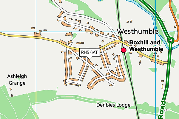 RH5 6AT map - OS VectorMap District (Ordnance Survey)