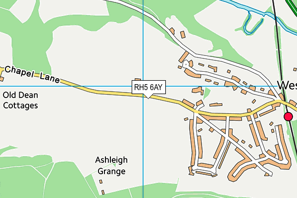 RH5 6AY map - OS VectorMap District (Ordnance Survey)