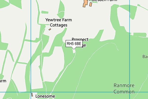 RH5 6BE map - OS VectorMap District (Ordnance Survey)