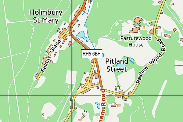 RH5 6BH map - OS VectorMap District (Ordnance Survey)