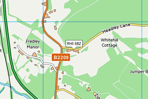 RH5 6BZ map - OS VectorMap District (Ordnance Survey)