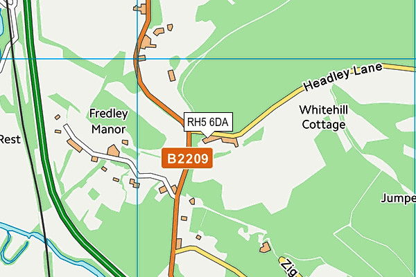 RH5 6DA map - OS VectorMap District (Ordnance Survey)