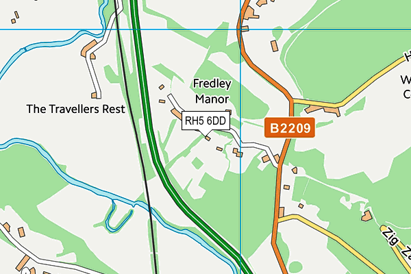 RH5 6DD map - OS VectorMap District (Ordnance Survey)