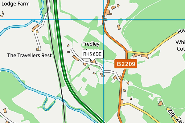 RH5 6DE map - OS VectorMap District (Ordnance Survey)